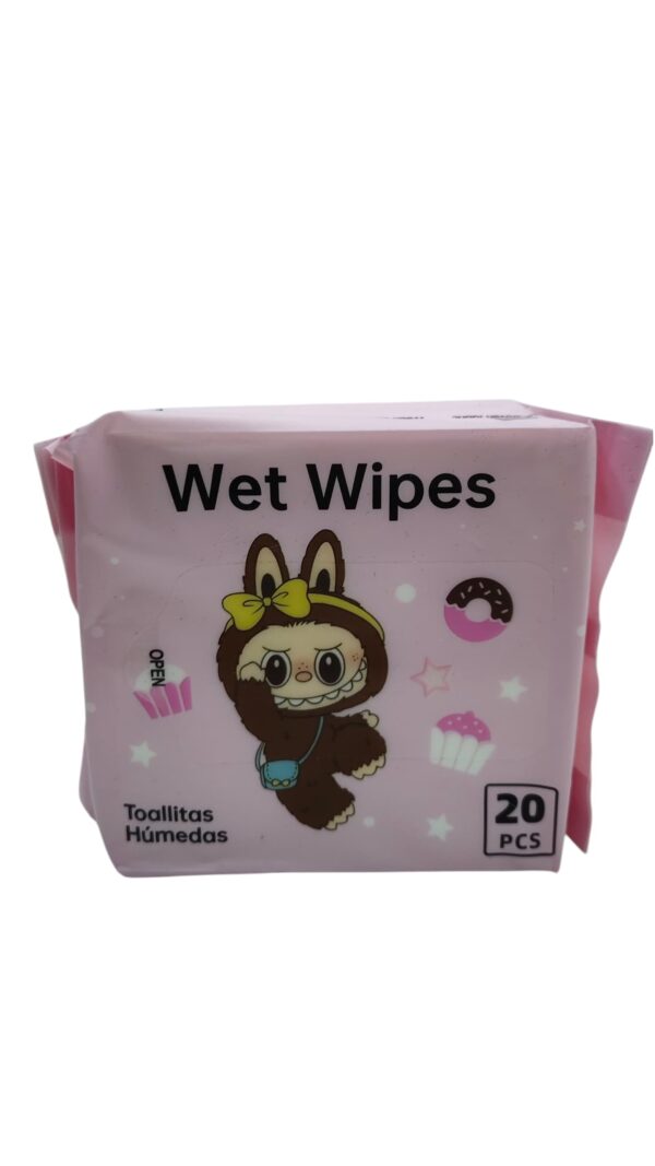 Салфетки влажные Wet wipes Лабубу уп 20шт арт.z-1209