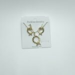 Набор титан подвеска+серьги Bulgari арт.4620-7 золото
