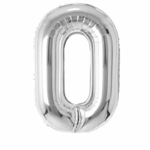 Шар фольга цифра 0 40д арт.tr1355 серебро