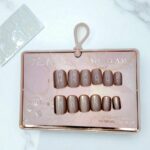 Ногти накладные кошачий глаз Sheglam Nail короткий квадрат арт.tr2233 коричневые