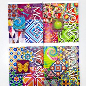 Тетрадь общая Вектор серия:Mosaic в клетку 96л ассорти