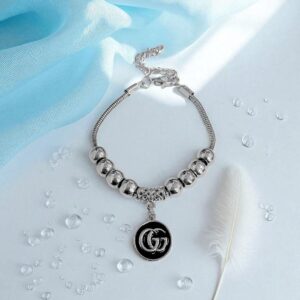 Браслет под Pandora с подвеской GG арт.tr1805 серебро