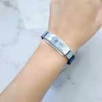 Браслет силиконовый регулируемый с металлической вставкой автограф "BTS-V" арт.tr2060 серебро