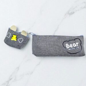 Пенал+кошелечек с мишками Bear this little cutie арт.124 серый