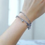 Браслет двойной цепь с крестами арт.tr2162 серебро