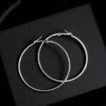 Серьги Кольца 6см арт.tr2008 серебро