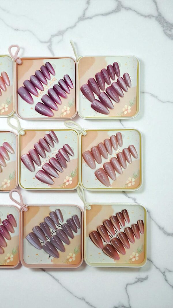 Ногти накладные кошачий глаз Sheglam Nail миндаль арт.tr2229 ассорти