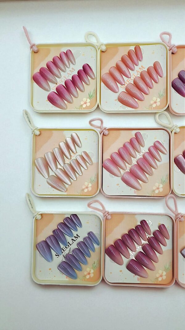 Ногти накладные кошачий глаз Sheglam Nail миндаль арт.tr2229 ассорти