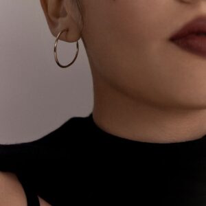 Серьги Кольца 3см арт.tr2205 золото