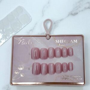 Ногти накладные кошачий глаз Sheglam Nail короткий квадрат арт.tr2236 бледно-лиловые
