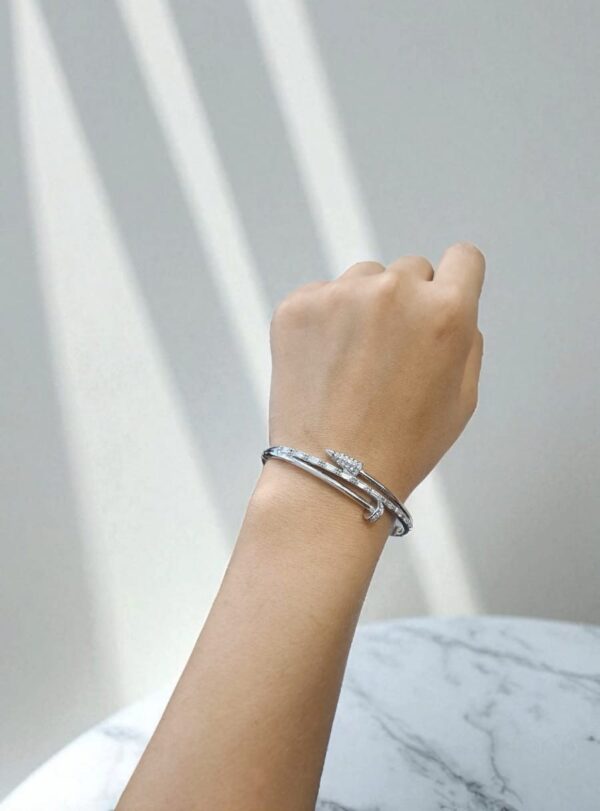 Браслет титан Juste un Clou Cartier со стразами арт.tr1789 серебро