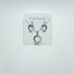 Набор титан подвеска+серьги Bulgari арт.4620-7 серебро