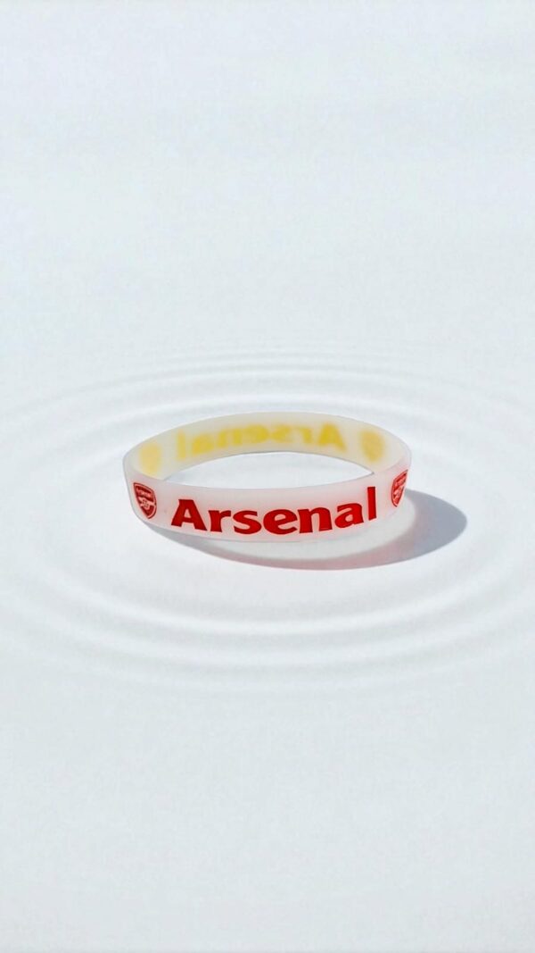 Браслет силиконовый Arsenal арт.tr1891 красный с желтым
