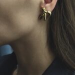 Серьги Бантики титан 2*2,5см арт.tr1775 золото