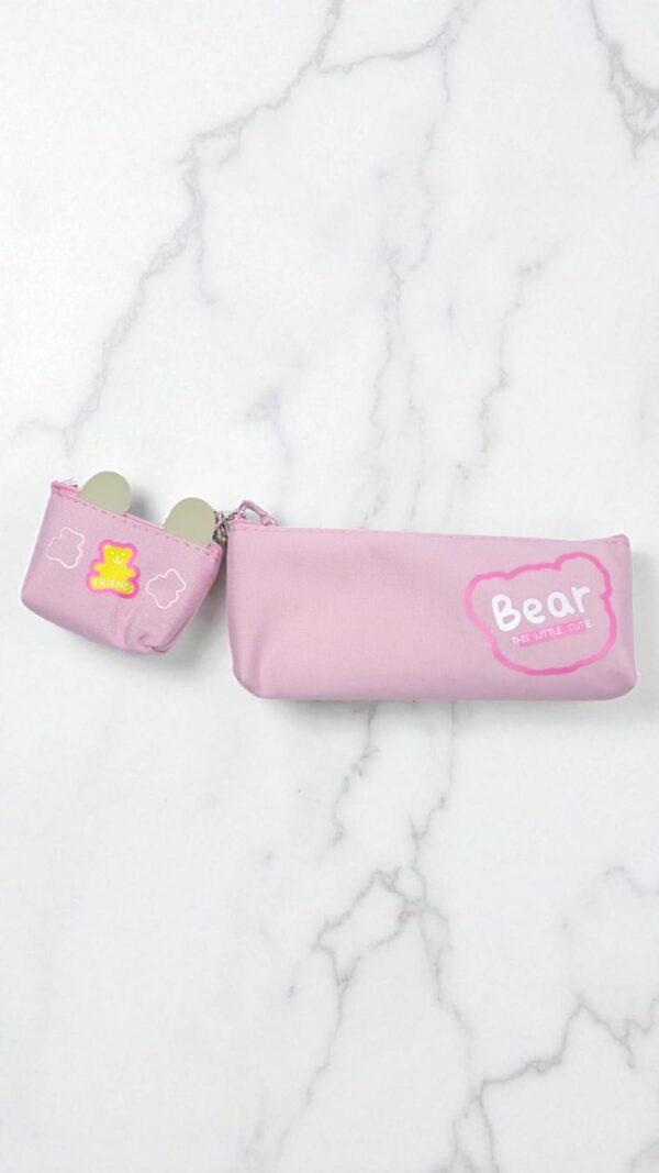 Пенал+кошелечек с мишками Bear this little cutie арт.124 розовый