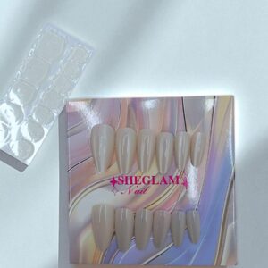 Ногти накладные кошачий глаз Sheglam Nail миндаль арт.tr2227 льняные