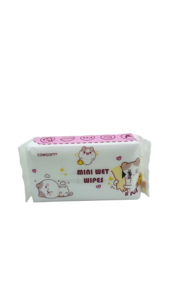 Салфетки влажные Mini Wipes Котики уп 8шт арт.ky734948