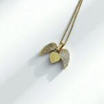 Кулон титан Крылья с сердцем арт.tr2121 золото