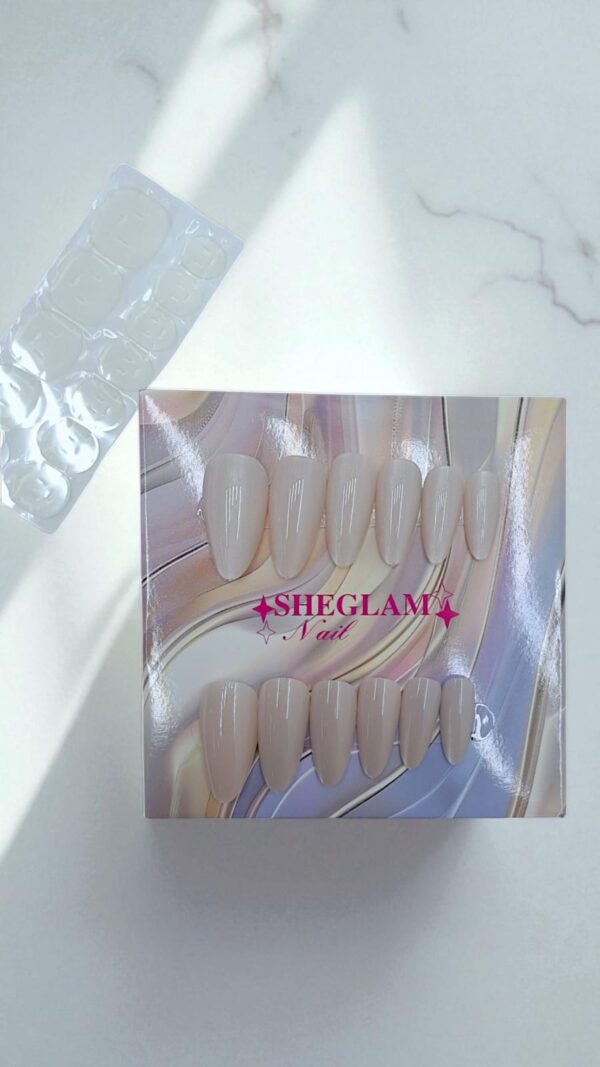 Ногти накладные кошачий глаз Sheglam Nail миндаль арт.tr2228 пудровые
