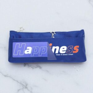 Пенал Happiness Tried to make a start арт.a-313 темно-синий с синим