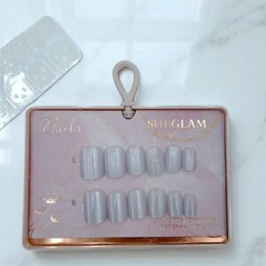 Ногти накладные кошачий глаз Sheglam Nail короткий квадрат арт.tr2241 белые
