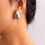 Серьги Bottega титан капля арт.tr1780 серебро