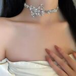Чокер стразы Бабочка арт.tr2020 серебро