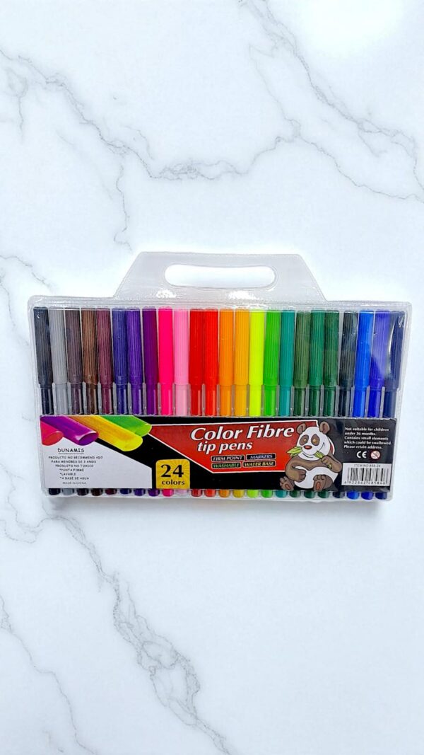 Фломастеры Color Fibre tip pens 24цв арт.858-24