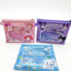 Набор канцелярский 8в1 в пенале Sanrio/Стич/Лабубу арт.6027 ассорти