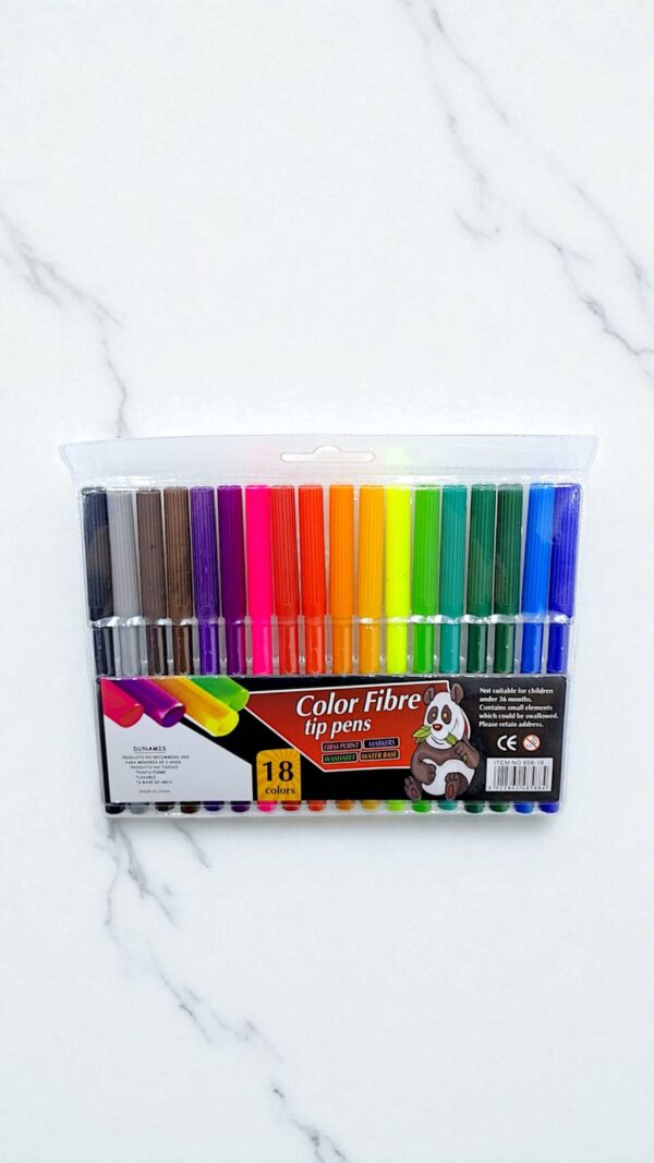 Фломастеры Color Fibre tip pens 18цв арт.858-18