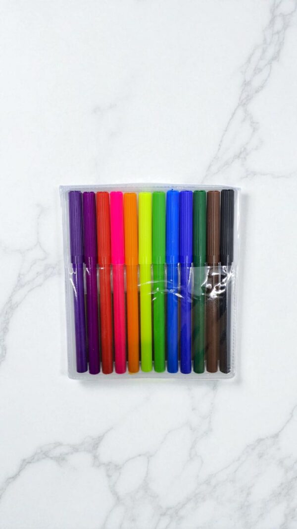 Фломастеры Color Fibre tip pens 12цв арт.858-12