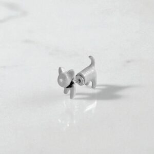 Серьга Кошечка арт.tr2372 белая