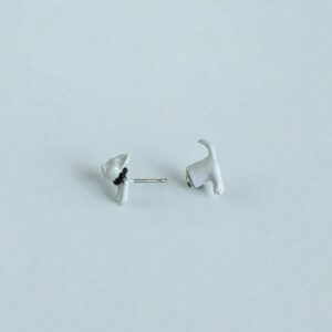 Серьга Кошечка арт.tr2372 белая