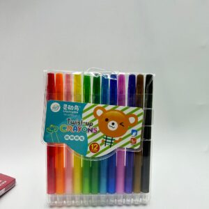 Карандаши восковые Twist-up 12цв арт.LD2001-12