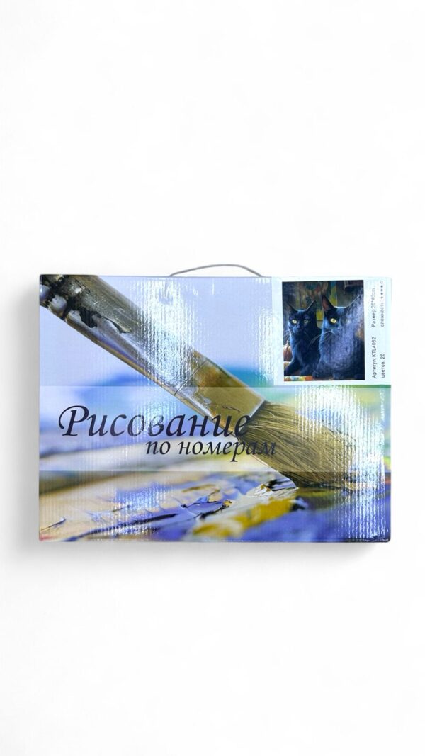 Рисование по номерам 30*40см арт.ktl4062 Черные кошки