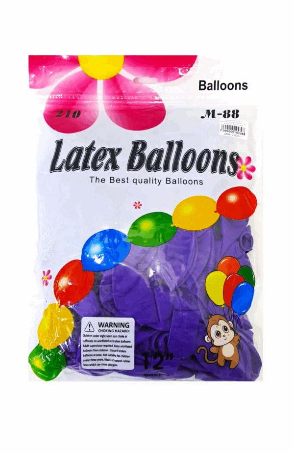 Шары упаковка 100шт однотонные Latex Balloons 12д арт.tr1064 фиолетовые