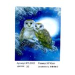 Рисование по номерам 30*40см арт.ktl3032 Совы