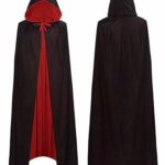 Плащ с капюшоном 160см арт.tr3022 черно-красный