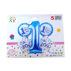 Шары фольга набор 1 first Birthday Boy уп 5шт арт.xy-0049
