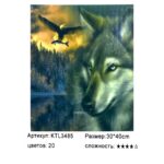 Рисование по номерам 30*40см арт.ktl3485 Волк