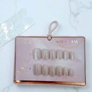 Ногти накладные кошачий глаз Sheglam Nail короткий квадрат арт.tr2235 пудровые