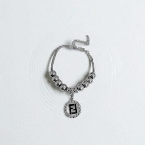 Браслет под Pandora с подвеской Fendi арт.tr1806 серебро