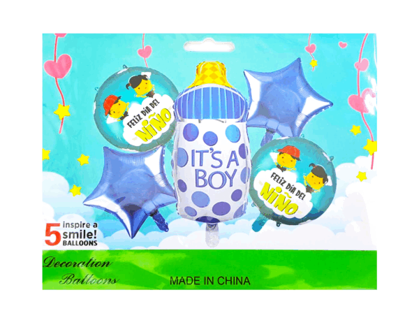 Шары фольга набор It is a boy nino уп 5шт арт.0876f