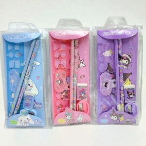Набор канцелярский 6в1 в пенале Sanrio/Лабубу/Стич арт.3369 ассорти