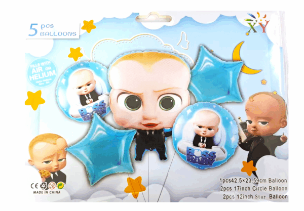 Шары фольга набор Boss Baby уп 5шт арт.xy-q048