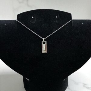 Кулон титан под Cartier со стразами арт.tr2362 серебро