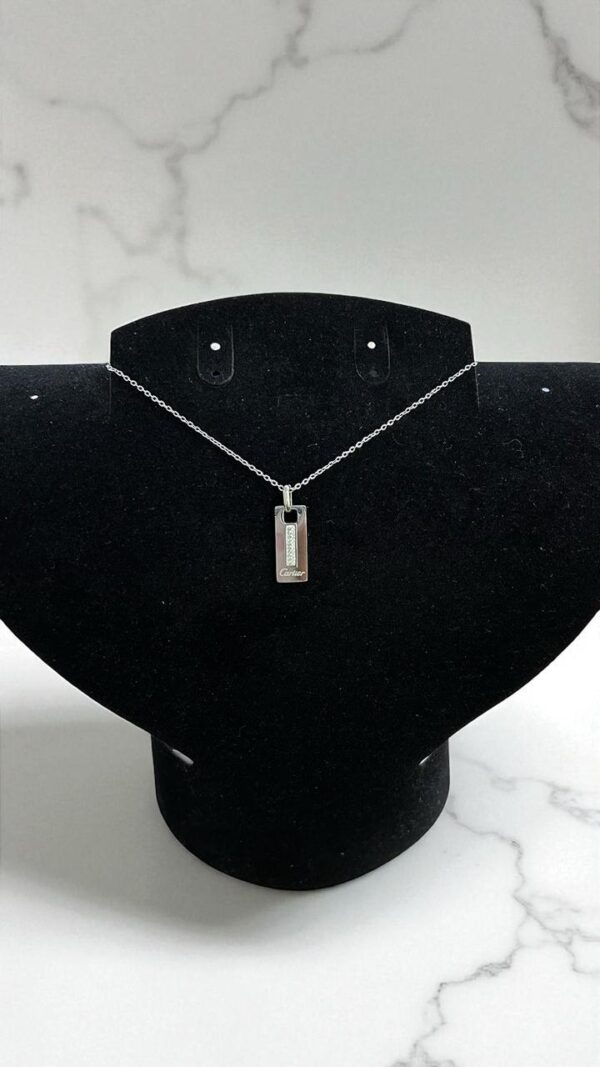 Кулон титан под Cartier со стразами арт.tr2362 серебро
