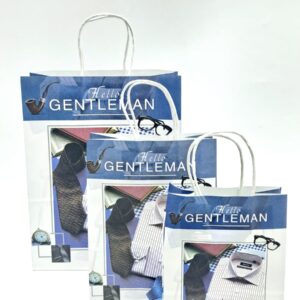 Пакет подарочный Hello Gentleman 32,5*25,5*12,5см арт.jk1648a-3 синий