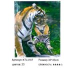 Рисование по номерам 30*40см арт.ktl4167 Бенгальские тигры