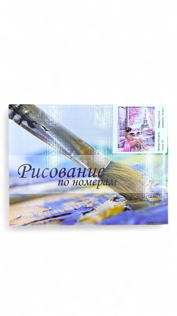 Рисование по номерам 30*40см арт.ktl4076 Вид на Эйфелеву башню